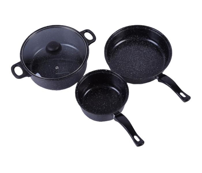 Taqdeer 998 3 in 1 Fry Pan Set - Black - Zoom Image 4