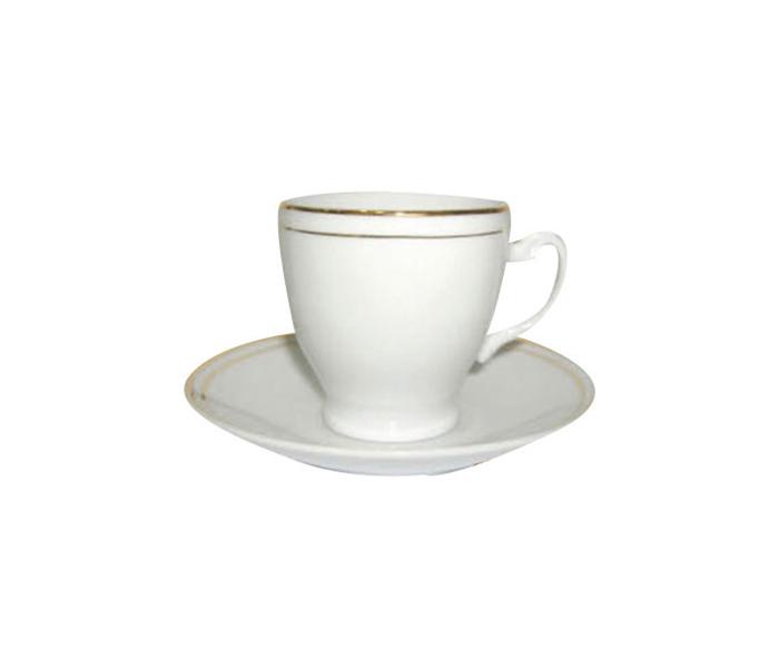 Royalford RF4119CS Porcelain Coffee Cup and Saucer - 6 Pieces - Zoom Image