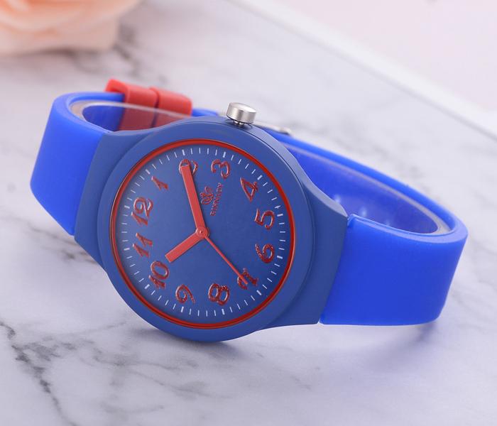 RINNADY - Jelly Silicone Women's Wrist Analog Watch - Blue - Zoom Image 1