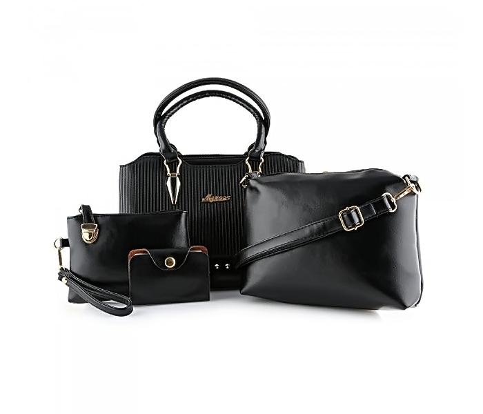 MYNES Leather Satchel Set 4 Bags - ACE-17-BLACK - Zoom Image 2