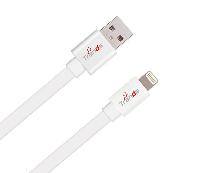 Trands TR-CA969 MFi Certified Lightning Cable for iPhone - white, 2 Meter - Zoom Image 1