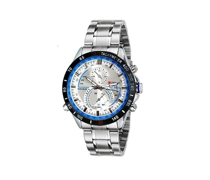 Curren 8149 Stainless Steel Band  Analog Watch For Men - Silver - Zoom Image 3