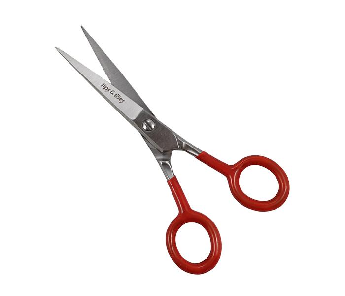 Tips & Toes TT-0669-14 Stainless Steel Professional Barber Scissors with PVC Handle Grip - Red - Zoom Image 2