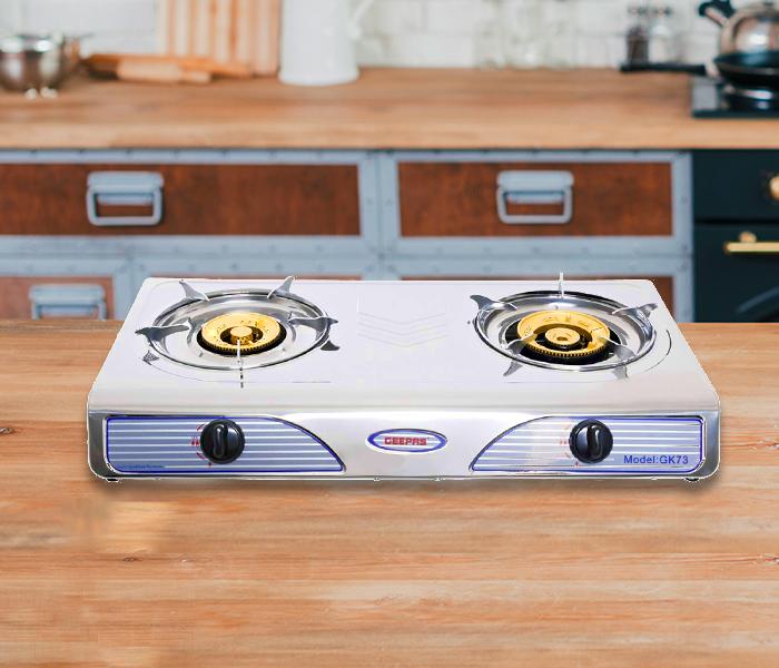 Geepas GK73 Double Gas Burner with Auto Ignition System - Zoom Image 1