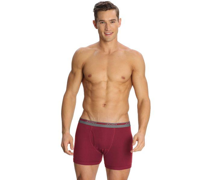 Jockey 8009-0210 Mordern Classic Boxer Brief, Red Wine/XXL - 2 Pieces Pack - Zoom Image 1