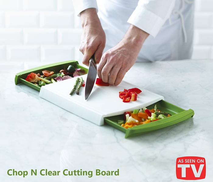 As Seen on TV Chop n' Clear Cutting Board - Green - Zoom Image 4