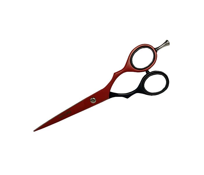 Tips & Toes TT-0683 Stainless Steel Professional Barber Scissors - Black & Red - Zoom Image 1