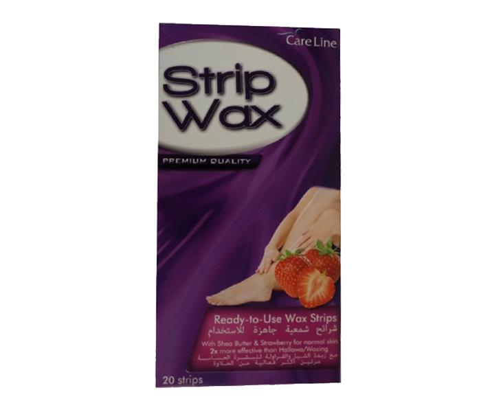 Care Line Strawberry Ready To Use Wax Strips - 20 Pieces - Zoom Image