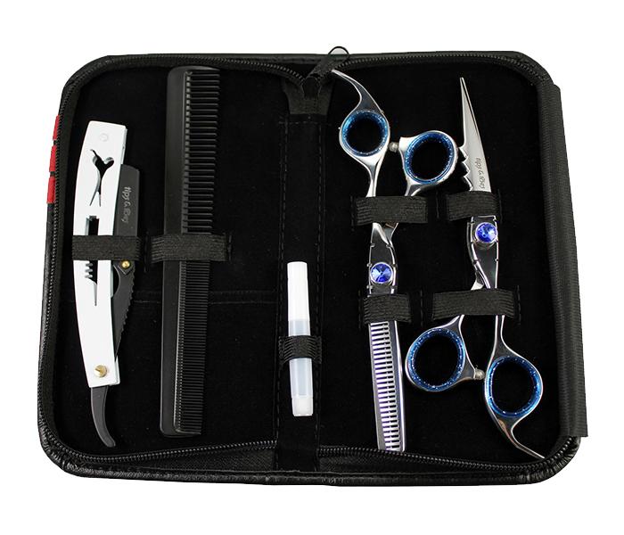 Tips & Toes TT-0723 BL COMBO Professional Hairdresser Scissors Combo Set - Blue - Zoom Image 3