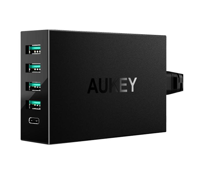 AUKEY PA-Y5 5-Port USB Type-C Charging Station with Quick Charge 3.0 - Black - Zoom Image 3