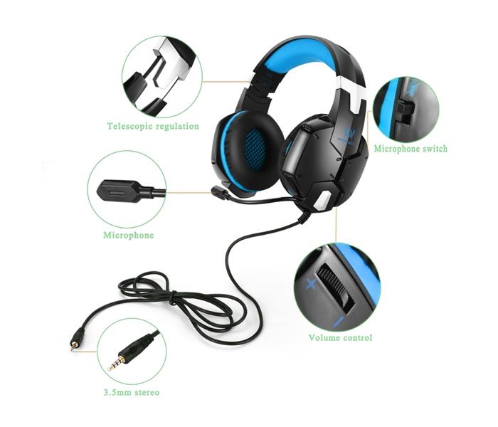 KOTION EACH G1200 HEADPHONE - BLUE - Zoom Image 3