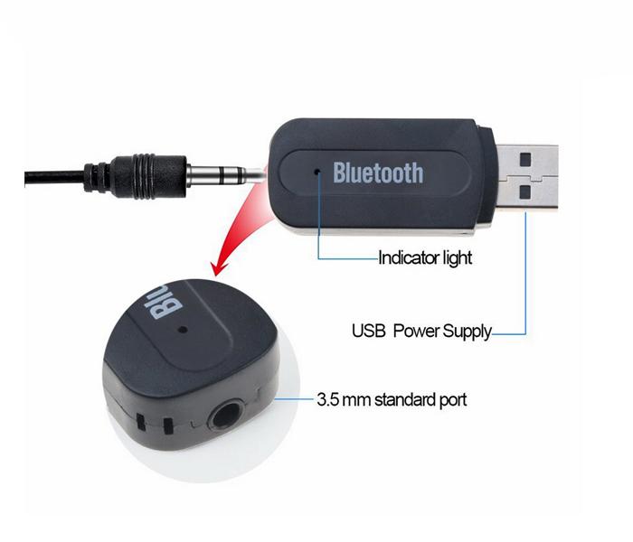 Offal AX-YET-M1 AX 3.5mm Wireless Bluetooth 2.1 & EDR USB with AUX Audio Music Receiver - Black - Zoom Image 4