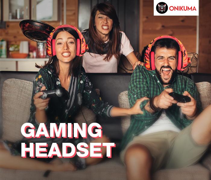 Onikuma K1 Gaming Headphone with Mic, Xbox one, Noise Canceling Earpads - Army Red - Zoom Image 1