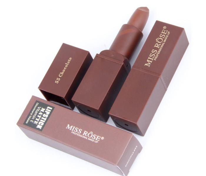 Miss Rose 7301-035M48 Matte Finish Velvet Waterproof Lipstick 55 Chocolate - Zoom Image 1