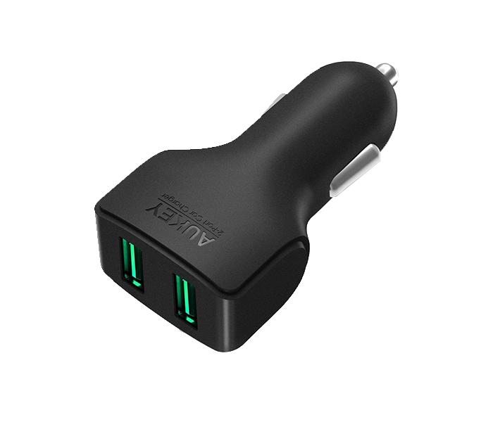 AUKEY CC-S3 4.8A Dual USB Port Car Charger with Ai Power - Black - Zoom Image 4