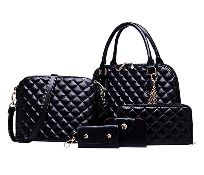 Fashion Crocodile Pattern Composite Women Shoulder Bags Set of 5 pcs 32093 Black - Zoom Image 2