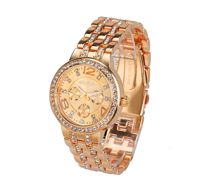 Geneva Classic Round Analog Watch For Women - Gold - Zoom Image 2