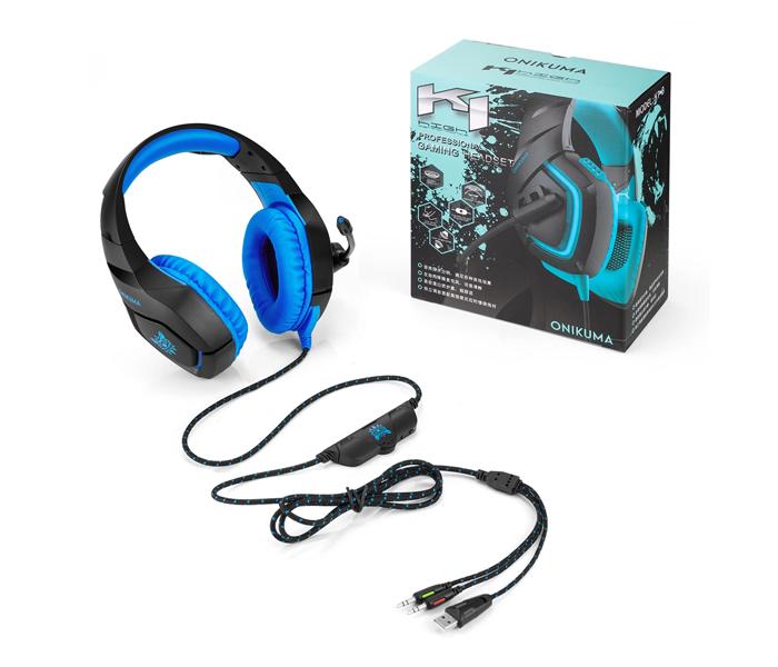 ONIKUMA K1 LED HEADPHONE - BLUE - Zoom Image 6