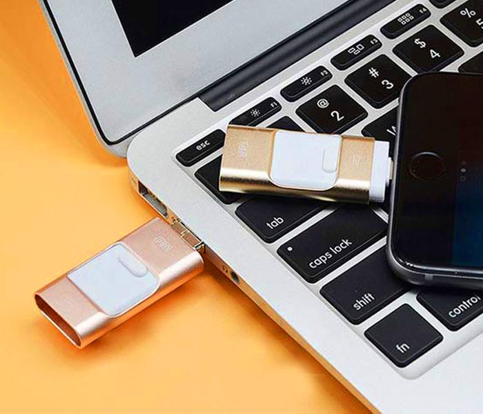 MQ Universal 3 in 1 USB Flash Drive with i-flash OTG 256 GB For Android, iOS, Laptop & PC - Multicolor - Zoom Image 5