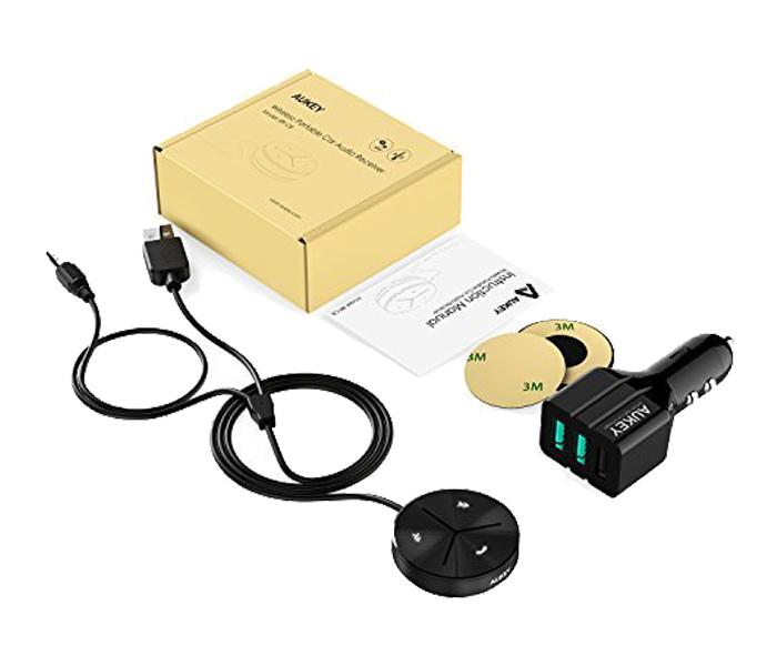 AUKEY BR-C8 Wireless Audio Receiver Car Kit - Black - Zoom Image 1