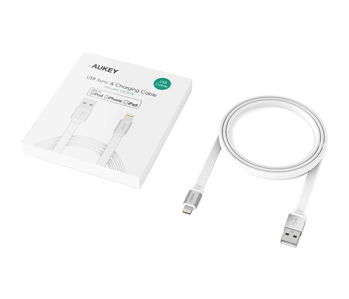 AUKEY CB-D15 2m MFI Lightning Cable - White - Zoom Image 2