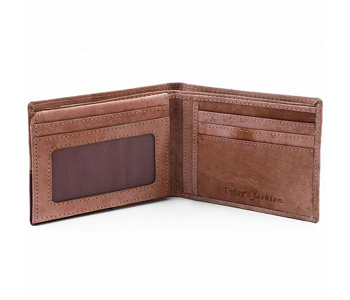 Today&#039;s Fashion Beige Leather Wallet for Men - TF 210 BG - Zoom Image 2