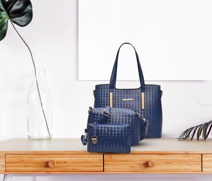 Ladies Luxury Bag 3 pcs Set JA070 - Blue - Zoom Image 2