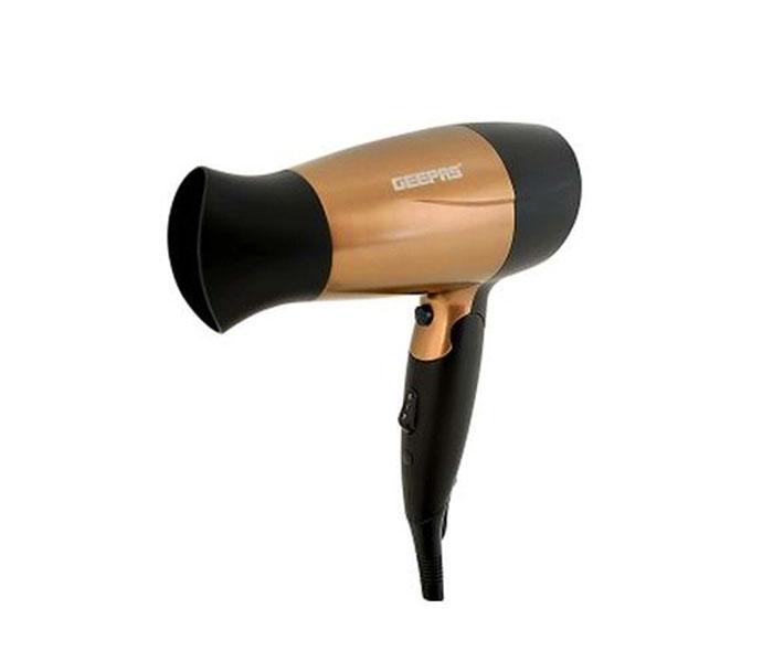 Geepas GH8642 1600 watt Mini Hair Dryer with 2 Speed Control - Gold - Zoom Image 2