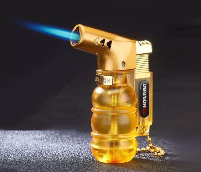 LF K30491 HONGBO Jet Flame Lighter - YELLOW - Zoom Image 1