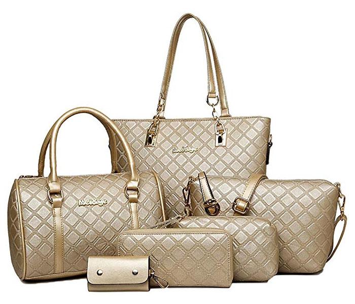 Ladies Luxury Bag Set of 6 pcs JA066 - Gold - Zoom Image 1