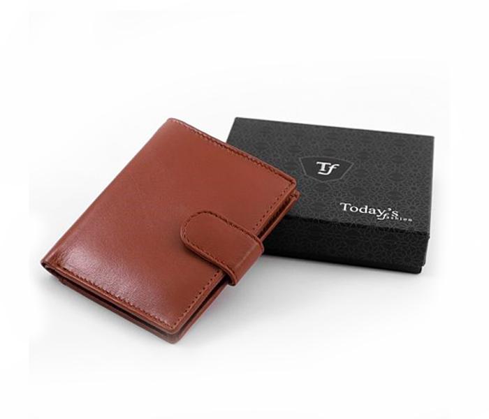 Today&#039;s Fashion Brown Leather Wallet For Men - TF T2 BRN - Zoom Image 1