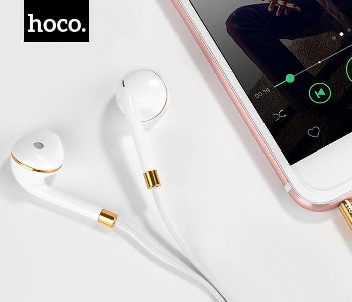 Hoco M1 Series Wired Earphones 3.5mm - White - Zoom Image 1