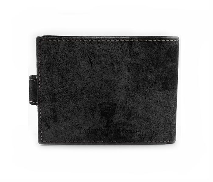 Today&#039;s Fashion Black Leather Wallet for Men -  TF 211 BLK - Zoom Image 4