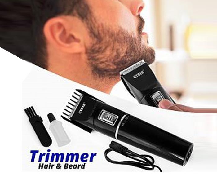 Cyber Rechargeable Cordless Hair & Beard Trimmer 3 Watts CYT-890 For Men - Black - Zoom Image 1