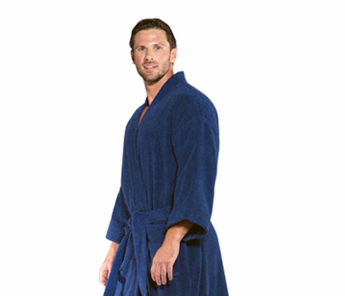 Arams Bathrobes 100% Turkish Cotton For Unisex- Blue - Zoom Image 2