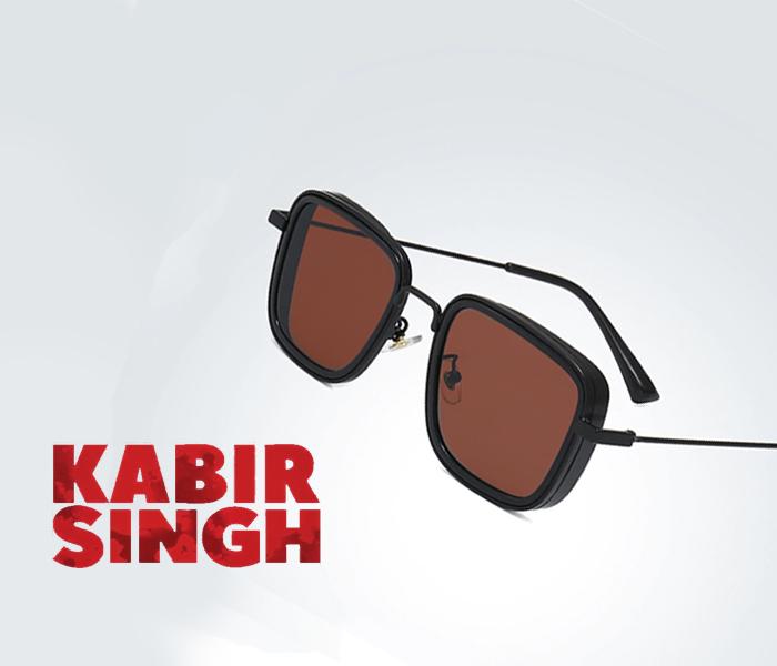 Kabir Singh Side Shield Design Sun Shades - Black/Brown - Zoom Image 1