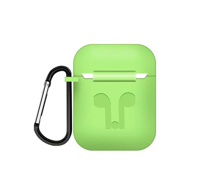 ZE Ultra-Slim Silicone Protective Cover Pouch And Hook For Apple Airpods - Green - Zoom Image