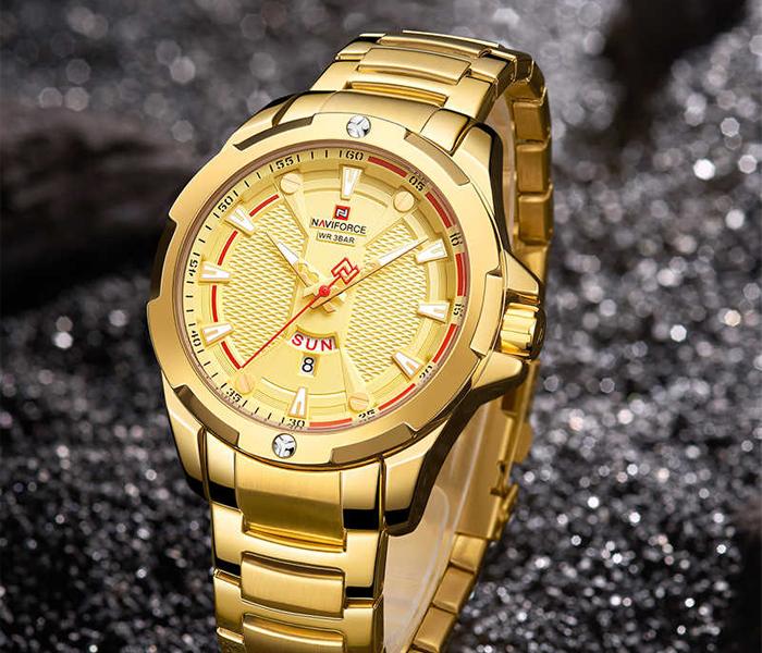 Naviforce 9161 Sports Waterproof Stainless Steel For Men - Gold - Zoom Image 2