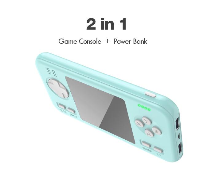 2 in 1 Game Console with 416 Classic Game AND 8000mAh mobile power bank - Blue - Zoom Image 1