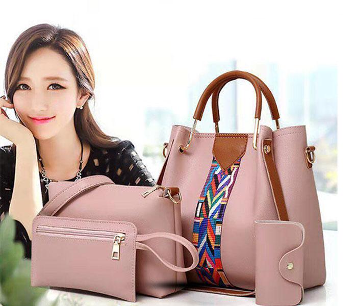 Ladies Luxury Bag 4 pcs Set JA078 - Pink - Zoom Image 2