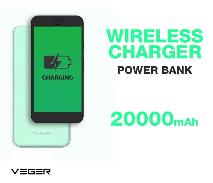 Veger Wireless Charger Power Bank VP-1027W - 20000mAh green - Zoom Image 1