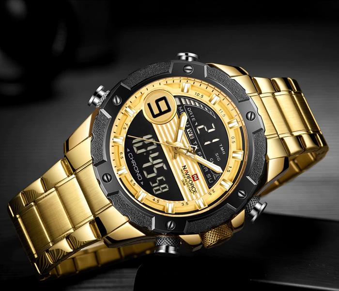 Naviforce 9146 Golden Stainless Steel - Black Gold - Zoom Image 2