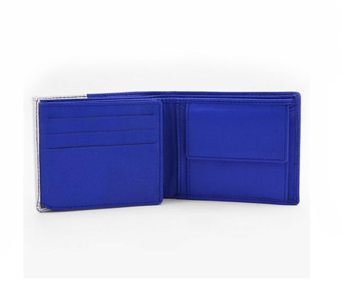 Today&#039;s Fashion White and Blue Leather Wallet For Men - TF T5 WBU - Zoom Image 2