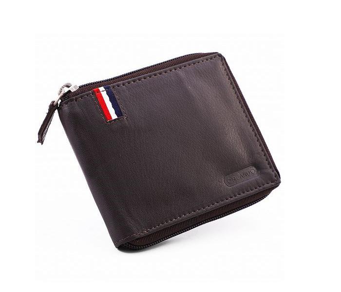 ORLANDO Brown Leather Wallet for Men - ORLANDO 208 BRN - Zoom Image 3