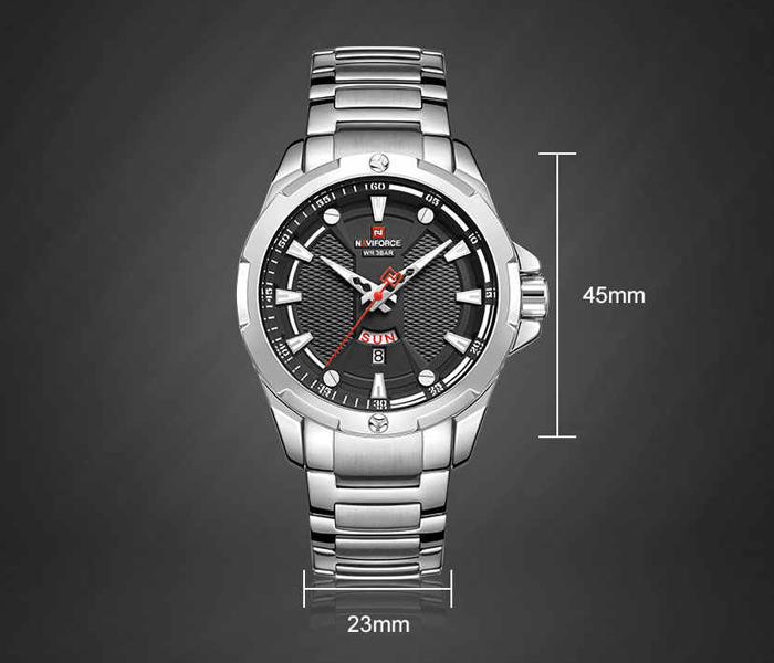 Naviforce 9161 Sports Waterproof Stainless Steel For Men - Silver - Zoom Image 1