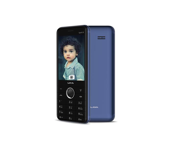 Lava Spark i8 Mobile 1.3MP Camera Dual Sim Mobile Cellphone with Crystal Keypad - Black and Blue - Zoom Image 1