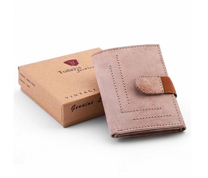 Todays Fashion Beige Leather Wallet for Men - TF 213 BG - Zoom Image 1