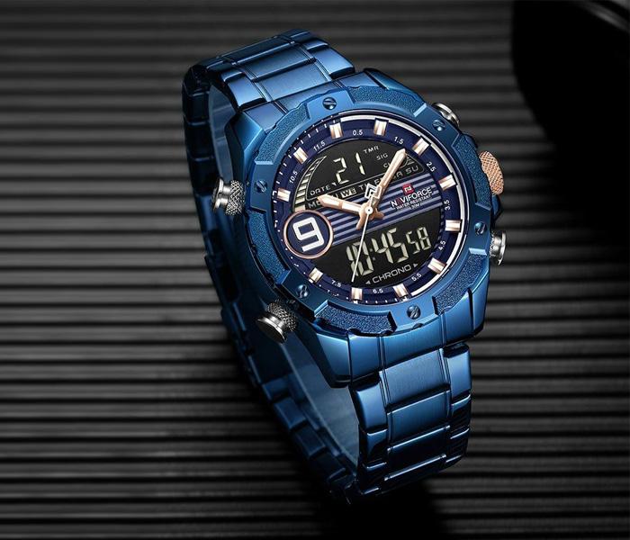 Naviforce 9146 Golden Stainless Steel - Blue - Zoom Image 1