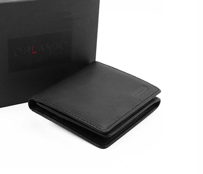 ORLANDO Black Leather Wallet for Men - ORLANDO 221 BLK - Zoom Image 5