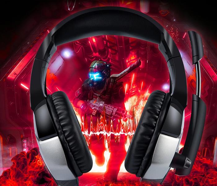 Onikuma K5 PRO Gaming Headphone with Mic - Black & Red - Zoom Image 1